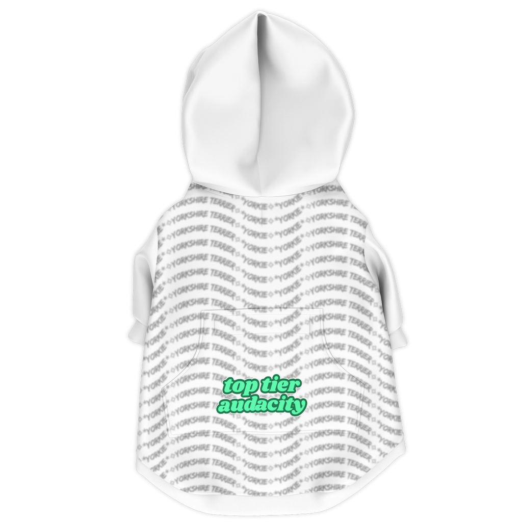 Yorkie Top Tier Hoodie | 95% Recycled | Heritage Series - White