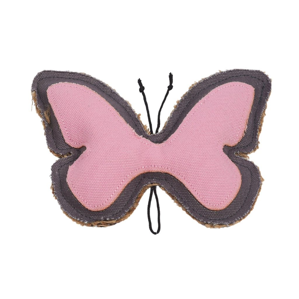 Jute & Canvas Butterfly Dog Toy | Durable Natural Fiber Chew for Small Dogs | by Country Living