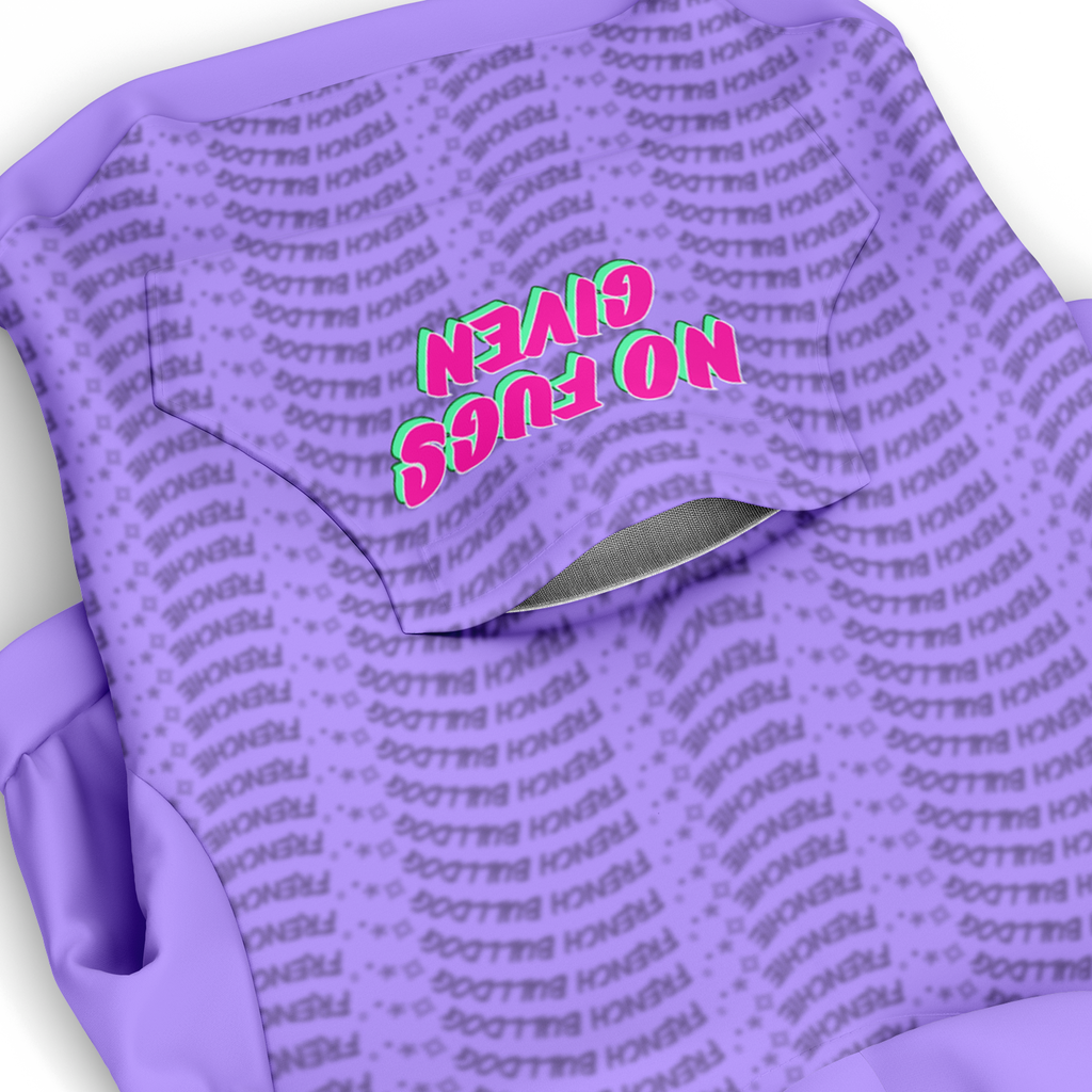 Frenchie No Fug Hoodie | 95% Recycled | Lt Purple