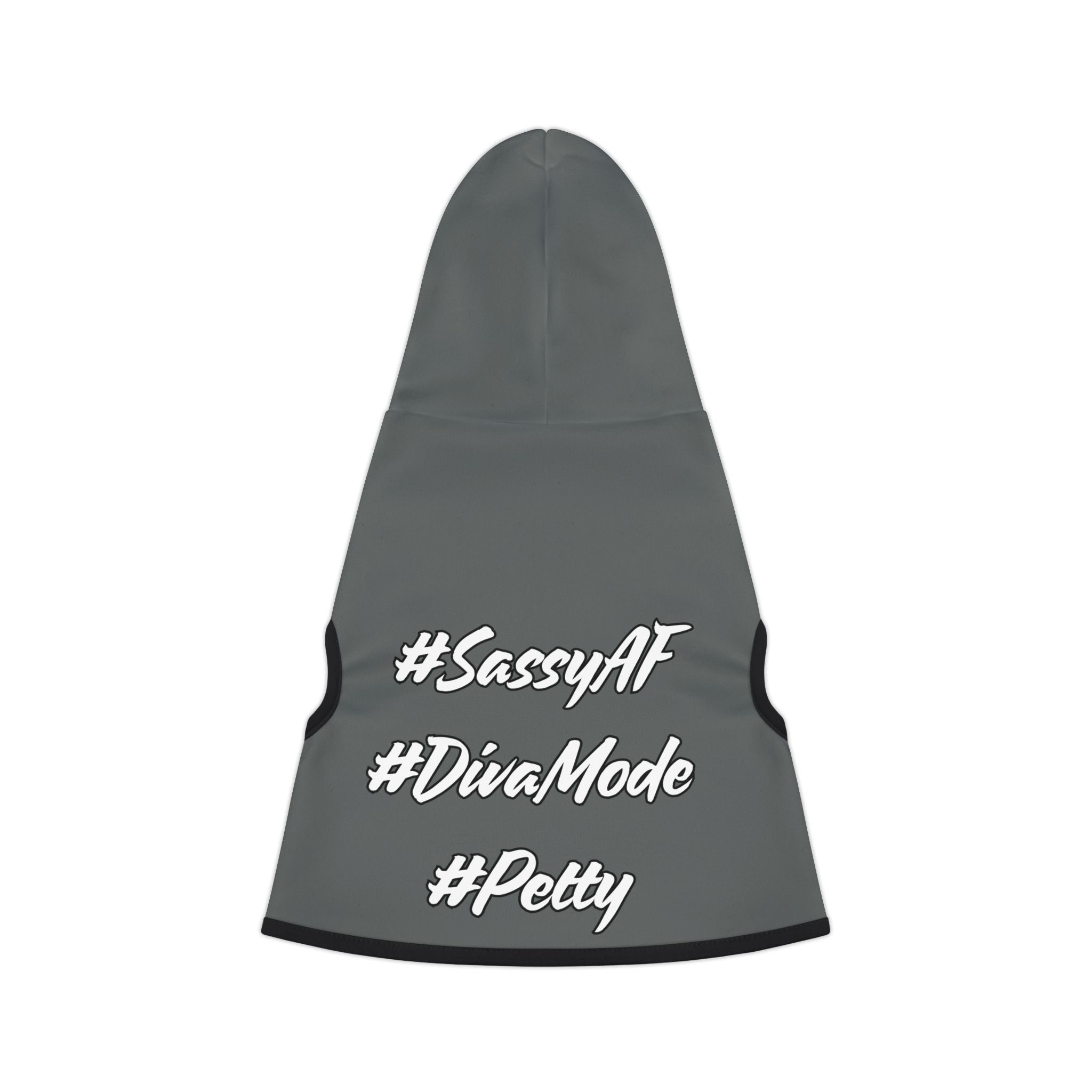 "Sass Trifecta" Drk Grey Hoodie – Sassy Small Dog Apparel