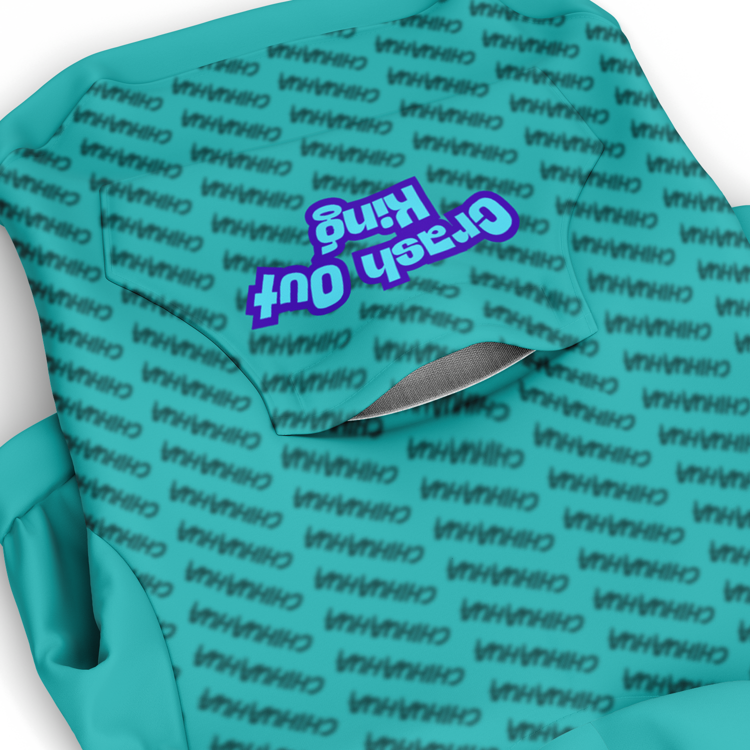 Chihuahua Crash Out Hoodie | Recycled Fiber | King - Teal