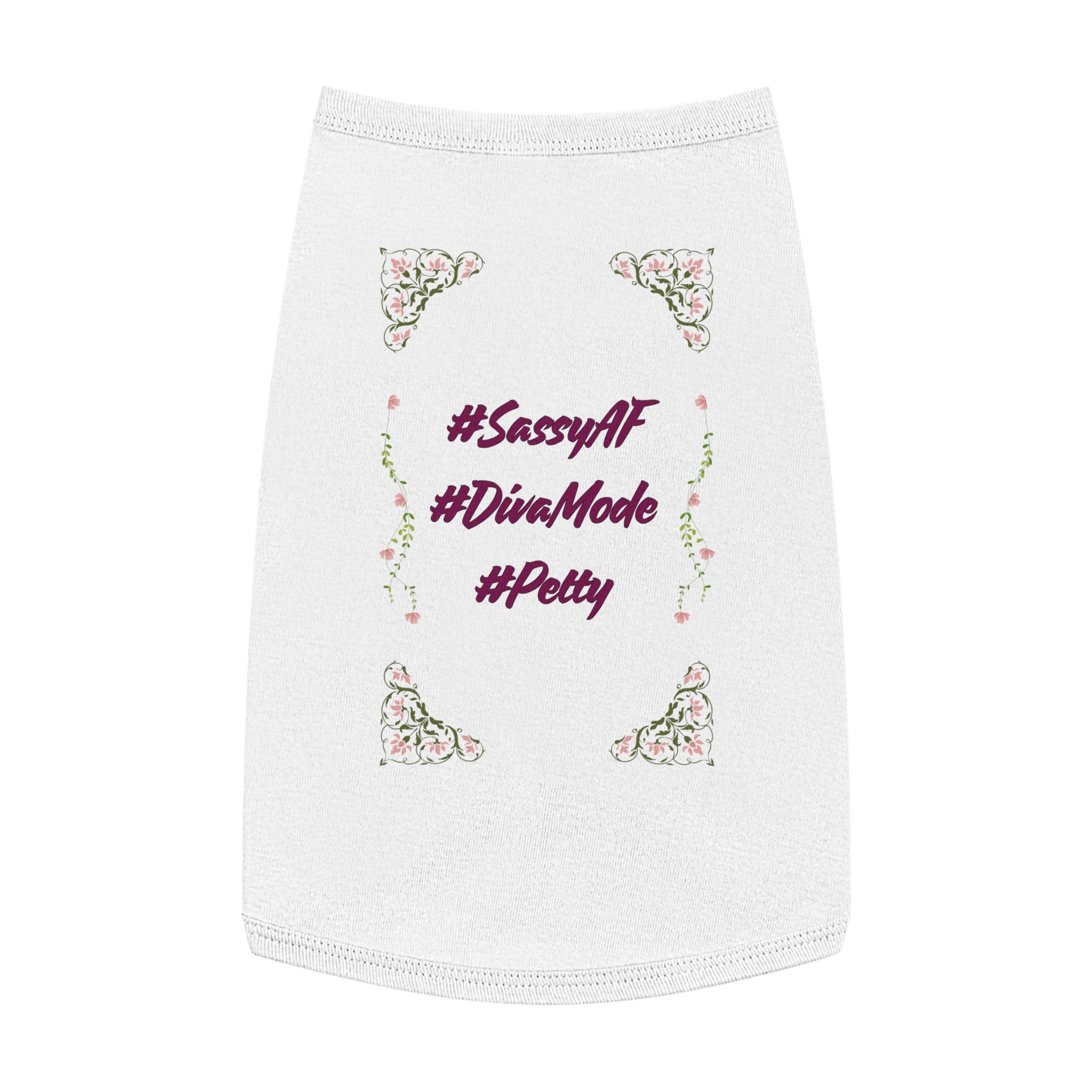 Floral Sass Trifecta Tank Top | Cotton Base - Black, White, Pink, Heather
