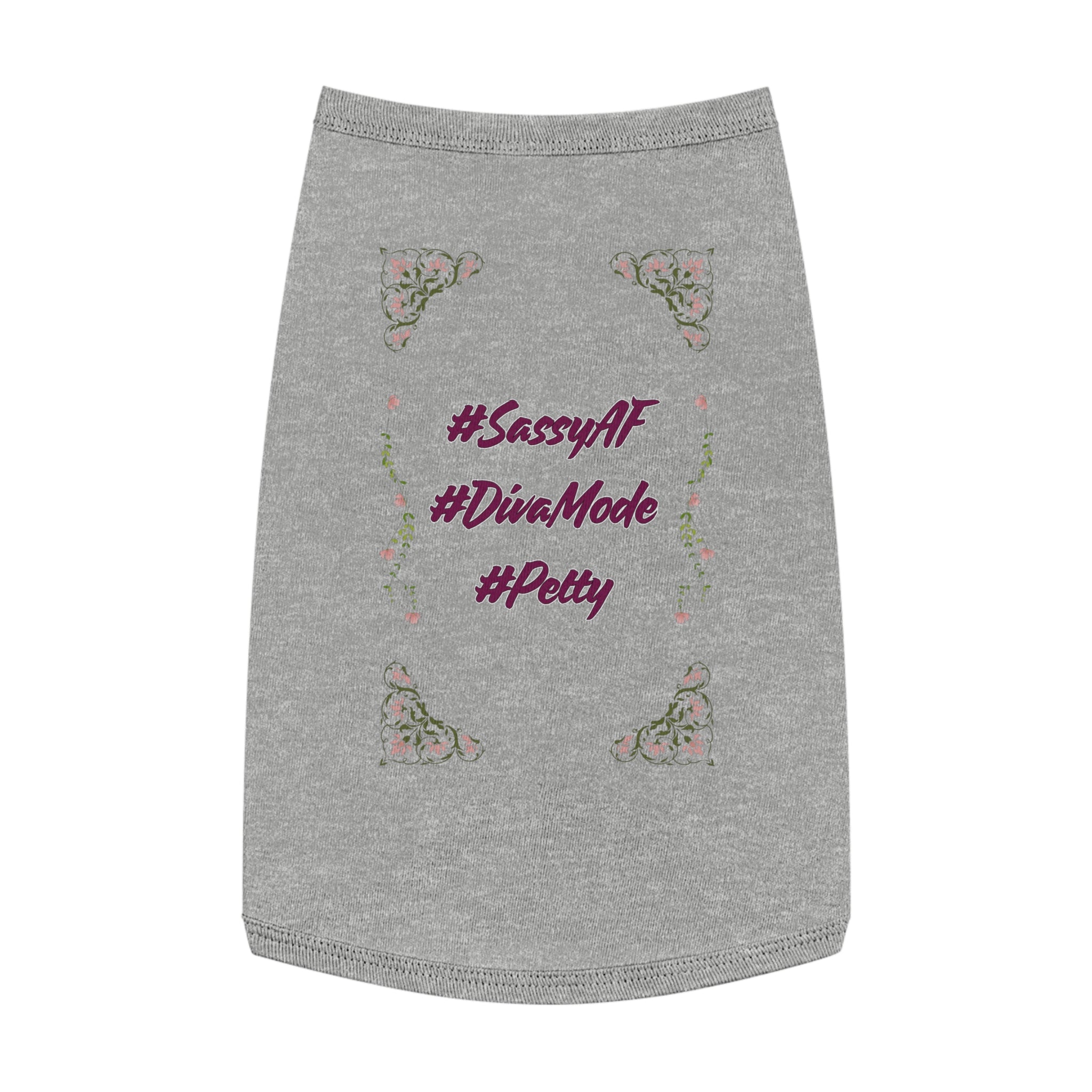 Floral Sass Trifecta Tank Top | Cotton Base - Black, White, Pink, Heather