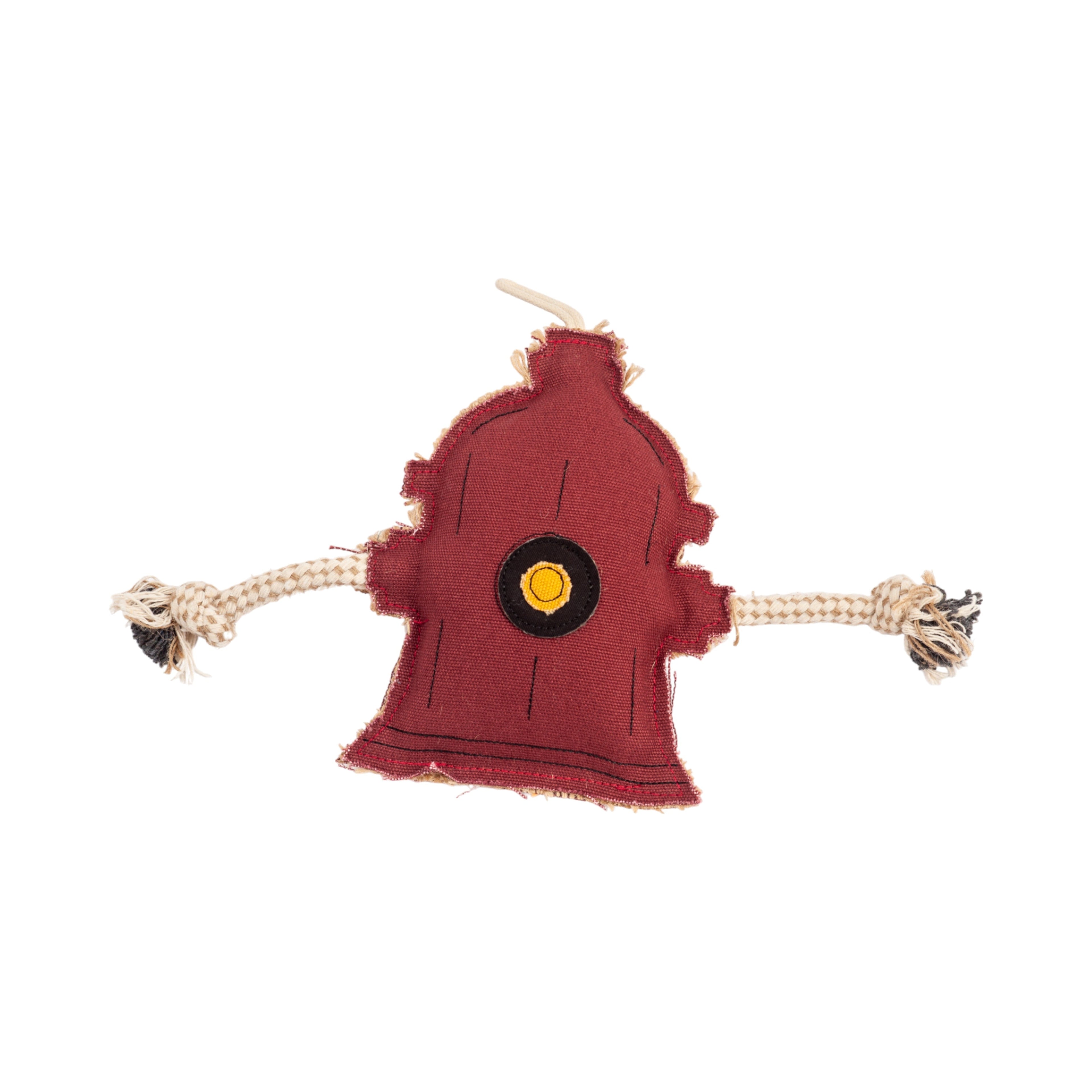 Jute & Canvas Fire Hydrant Dog Toy | Durable Natural Fiber Chew for Small Dogs | Country Living Canvas