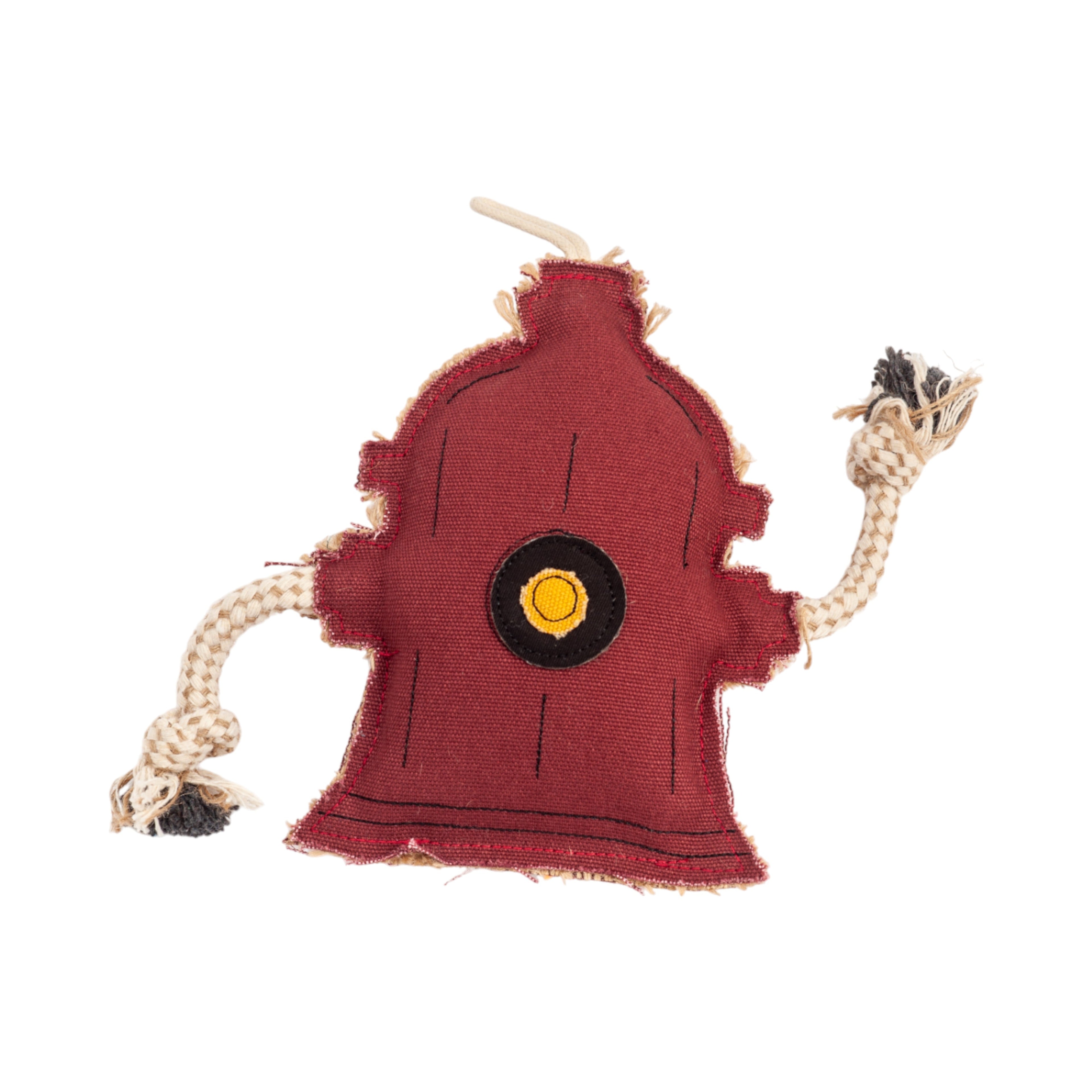 Jute & Canvas Fire Hydrant Dog Toy | Durable Natural Fiber Chew for Small Dogs | Country Living Canvas