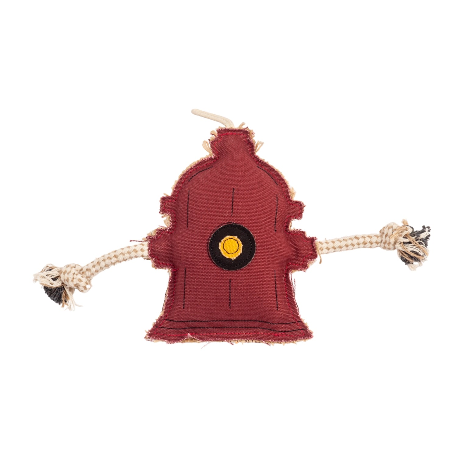 Jute & Canvas Fire Hydrant Dog Toy | Durable Natural Fiber Chew for Small Dogs | Country Living Canvas