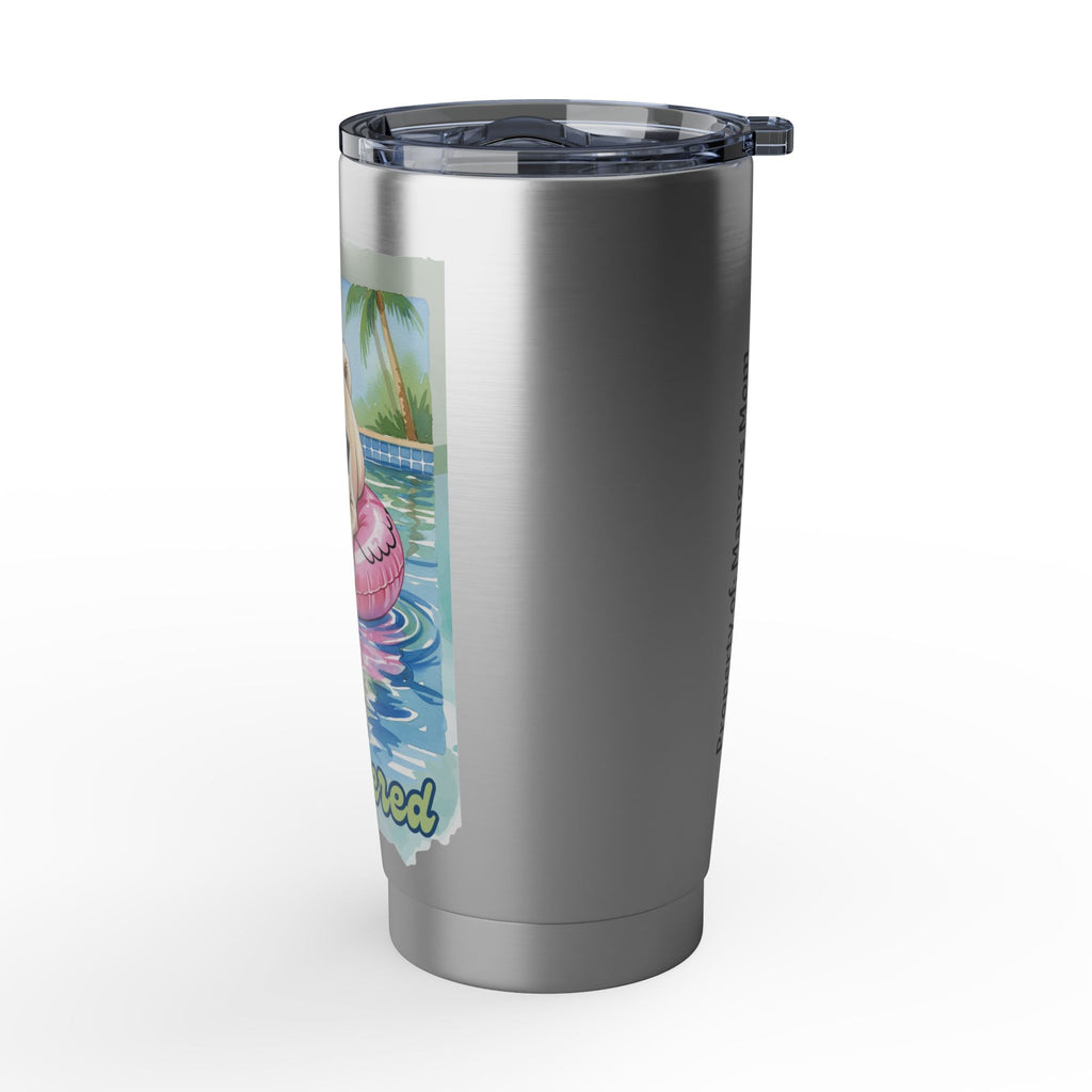 #unbothered" Pug Flamingo Tumbler - 20oz