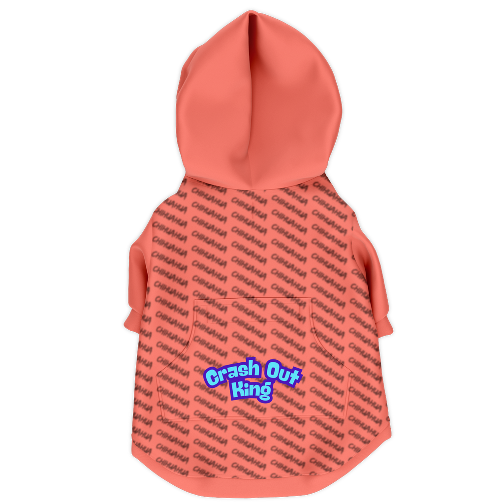 Chihuahua Crash Out Hoodie | Recycled Fiber | King - Salmon