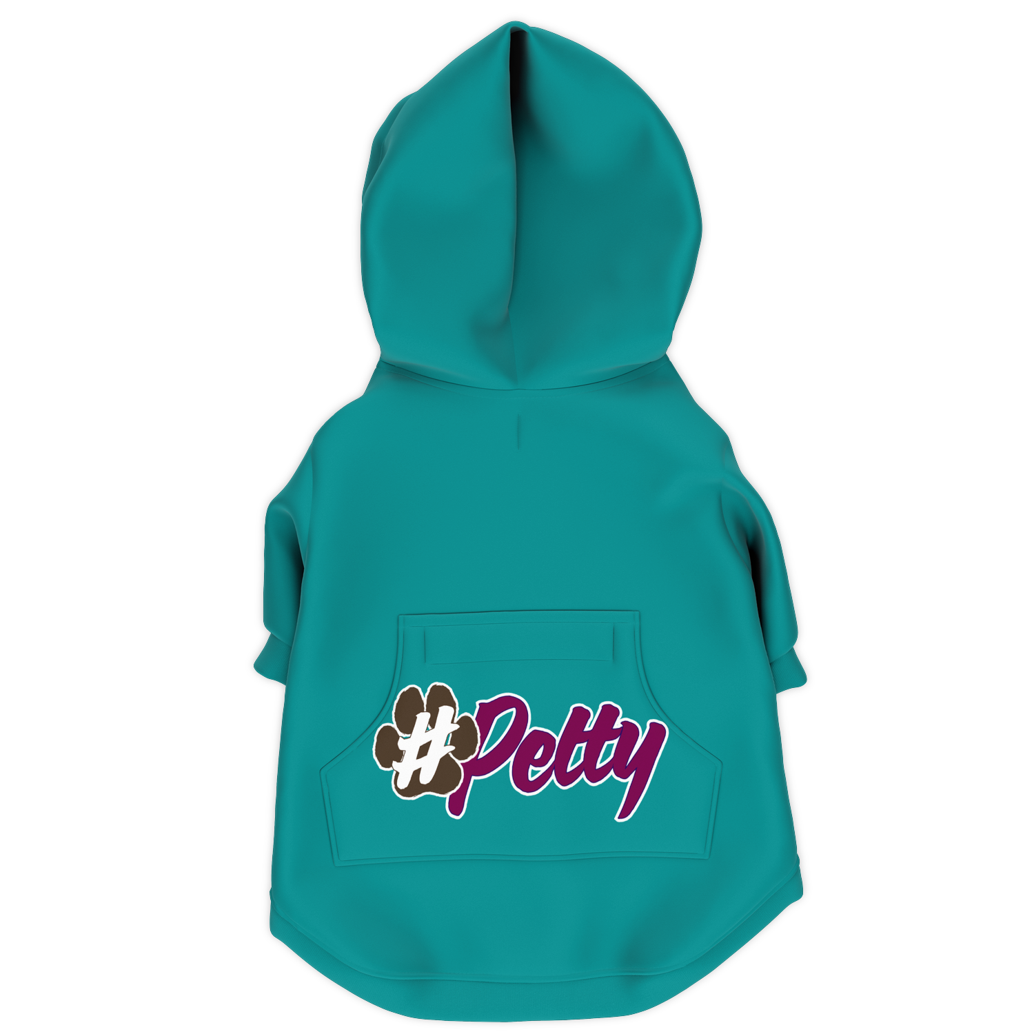 #Petty Paw Zip Hoodie | Recycled Fiber | Radical Audacity - Dk Teal