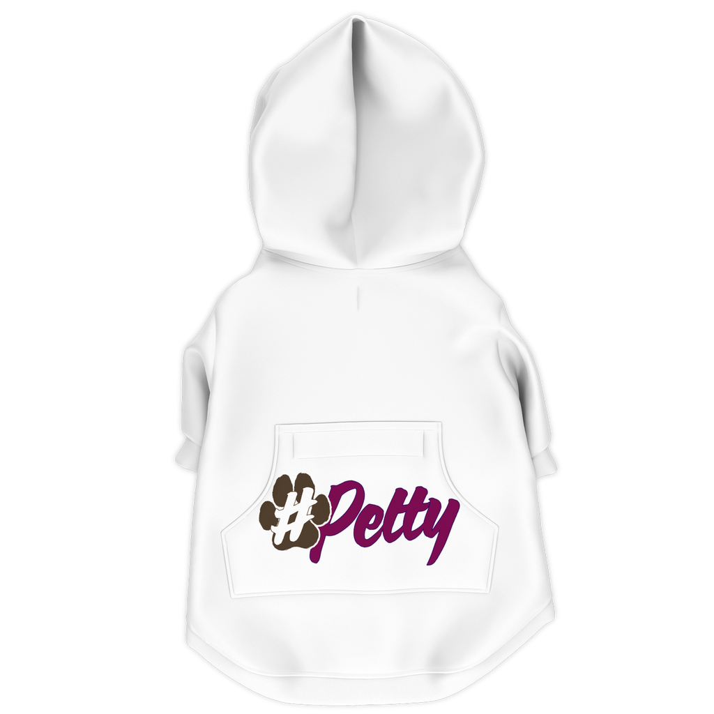 #Petty Paw Zip Hoodie | Recycled Fiber | Radical Audacity - White