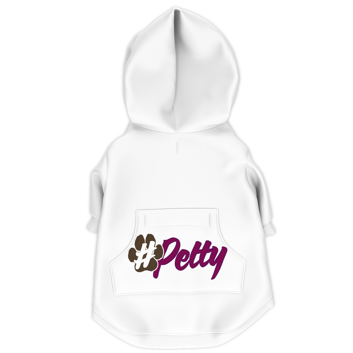#Petty Paw Zip Hoodie | Recycled Fiber | Radical Audacity - White