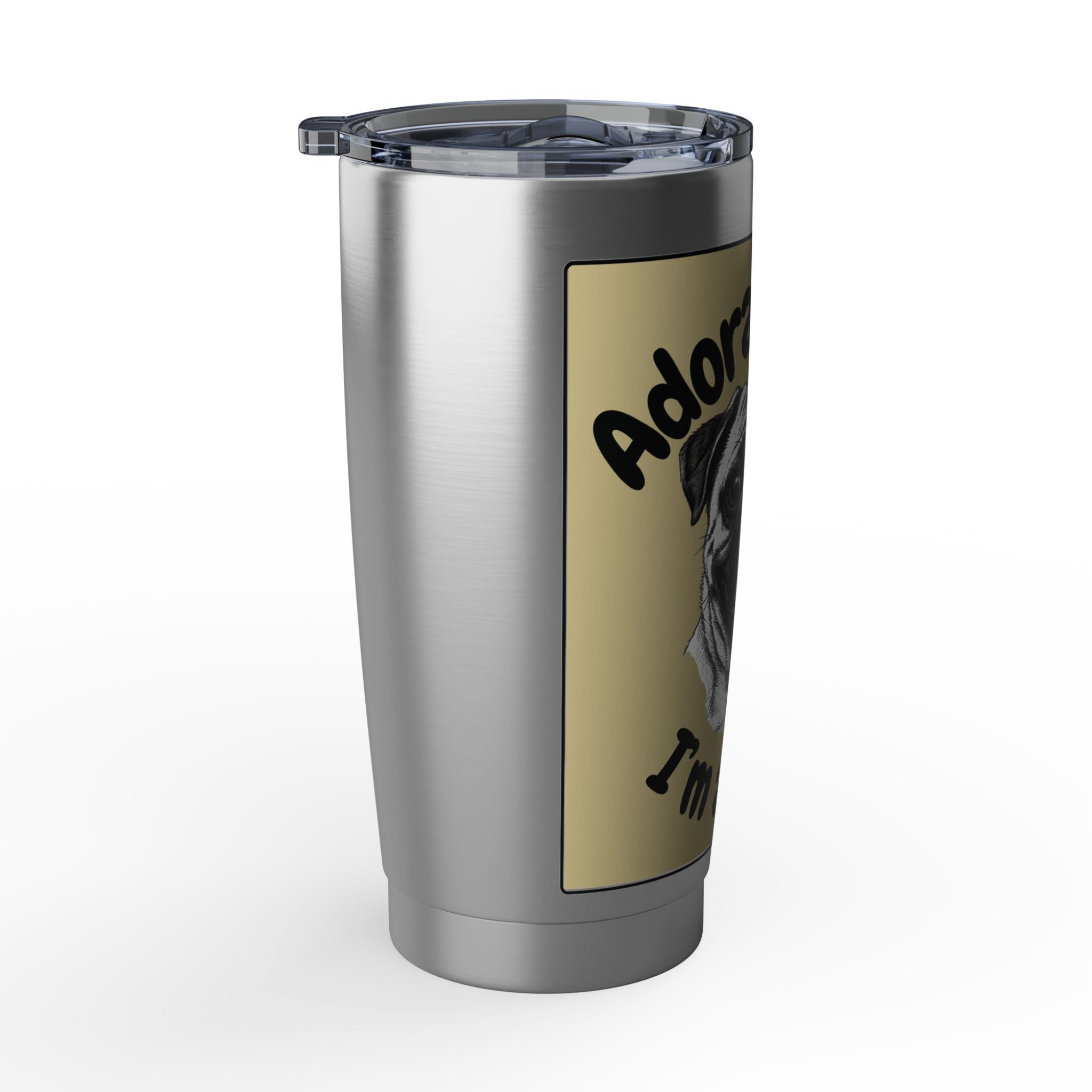 The "Totes Adorable" Pug Tumbler - 20oz Tumbler