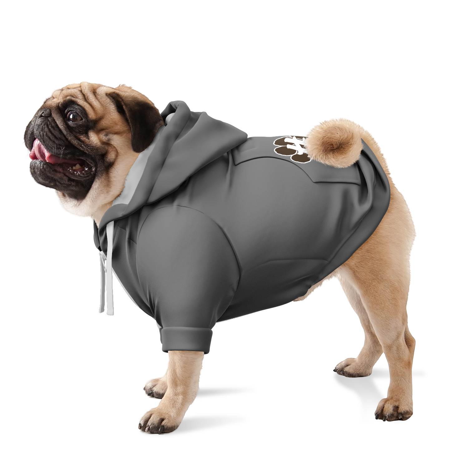 #Petty Paw Zip Hoodie | Recycled Fiber | Radical Audacity - Grey
