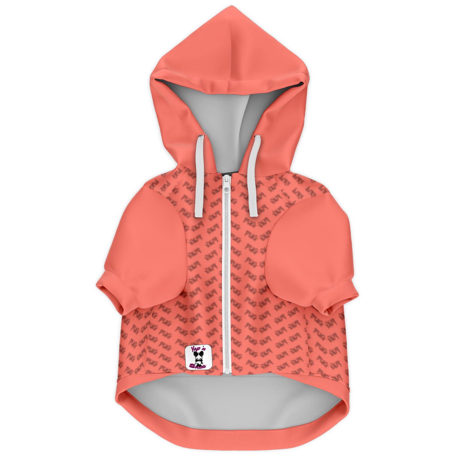 Pug Riz Hoodie | 95% Recycled | Heritage Series | Salmon