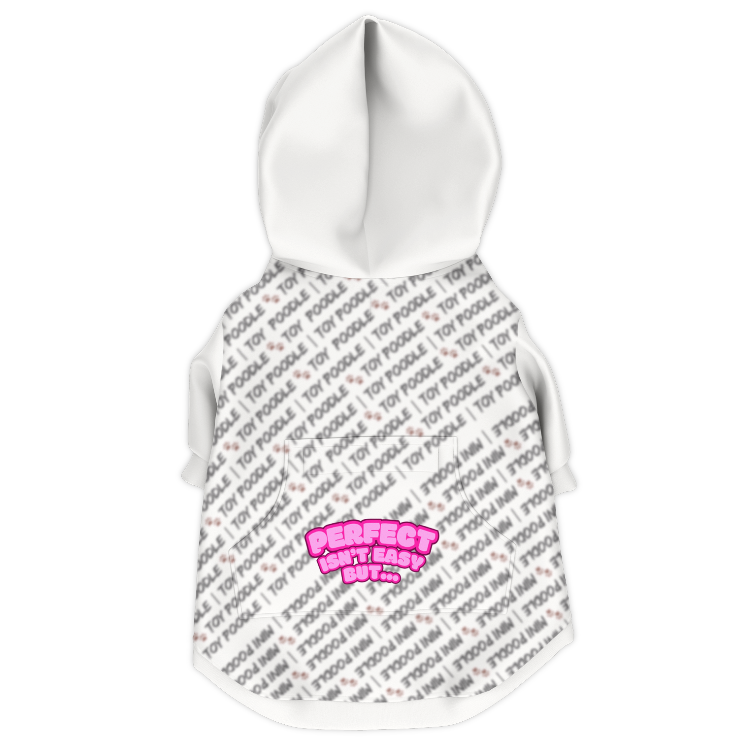 Poodle Perfect Isn't Hoodie | 95% Recycled | Heritage Series - White