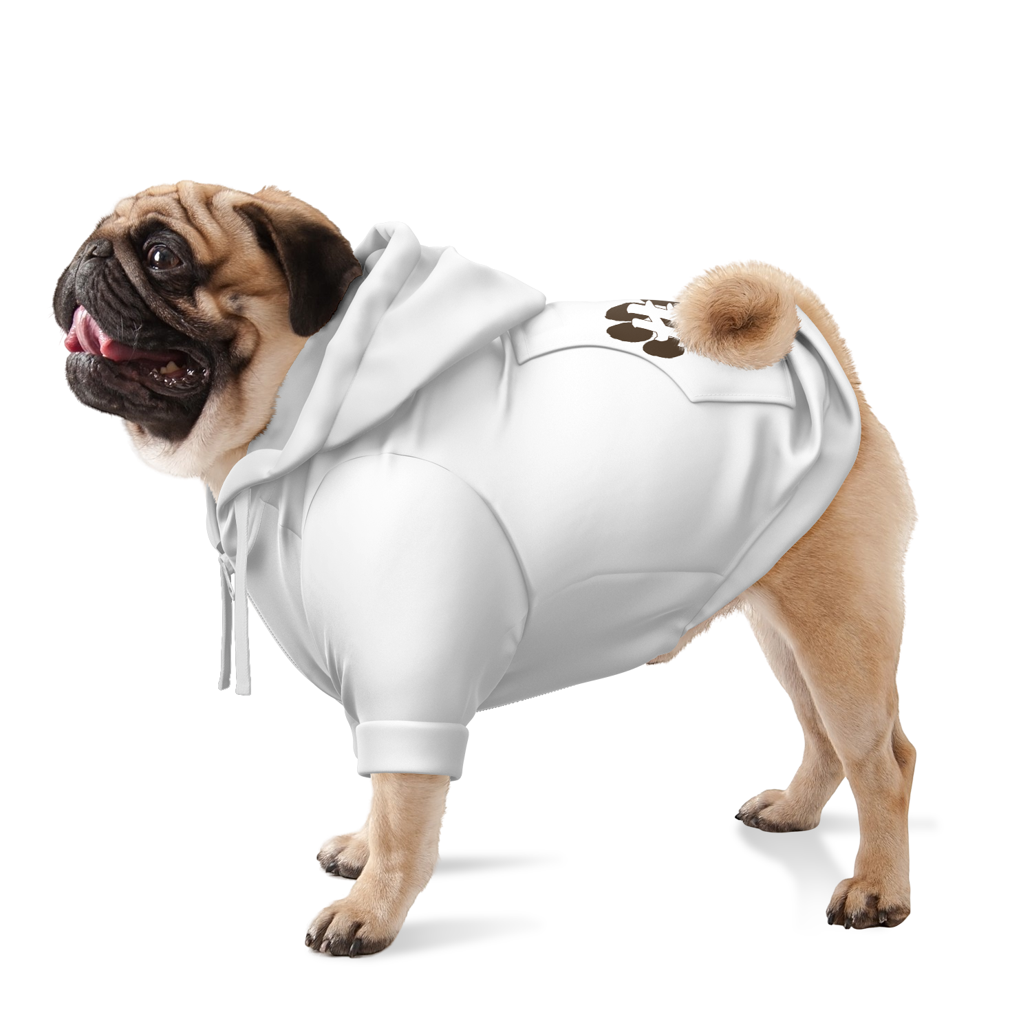 #Petty Paw Zip Hoodie | Recycled Fiber | Radical Audacity - White