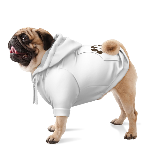 #Petty Paw Zip Hoodie | Recycled Fiber | Radical Audacity - White