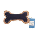 Jute & Leather Bone Dog Toy | Durable Denim Textured Chew for Small Dogs | Country Living