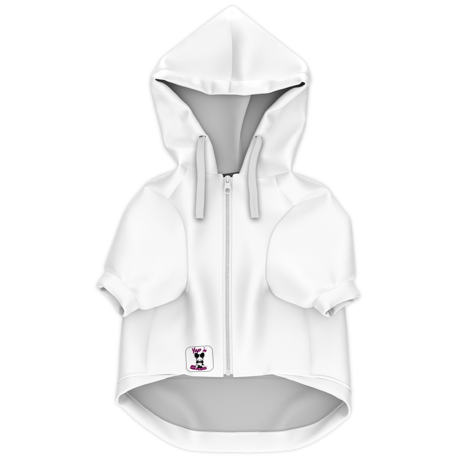 #Petty Paw Zip Hoodie | Recycled Fiber | Radical Audacity - White