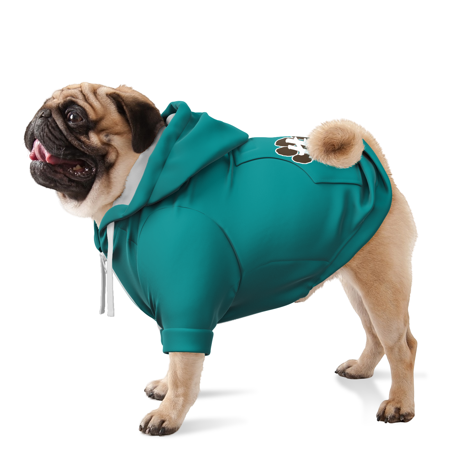 #Petty Paw Zip Hoodie | Recycled Fiber | Radical Audacity - Dk Teal