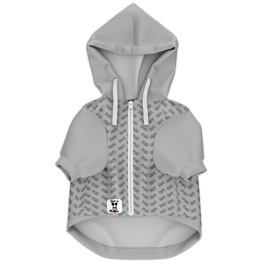 Pug Riz Hoodie | 95% Recycled | Heritage Series|  Lt Grey
