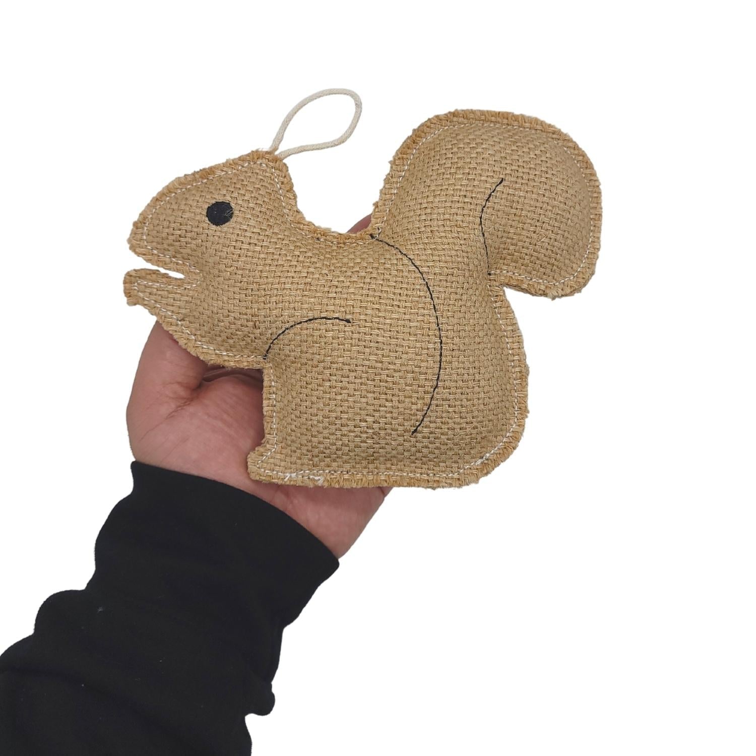 Natural Jute Squirrel Dog Toy | Durable Eco-Friendly Chew for Small Dogs | by Moon Dog