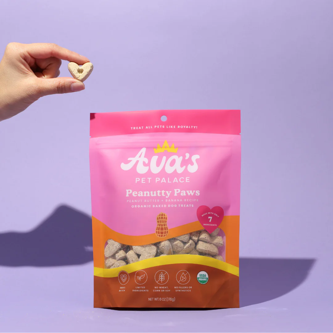 Organic Peanut Butter Dog Treats (Oven Baked) |  Ava's Pet Palace | (6 oz) / 2-Pack