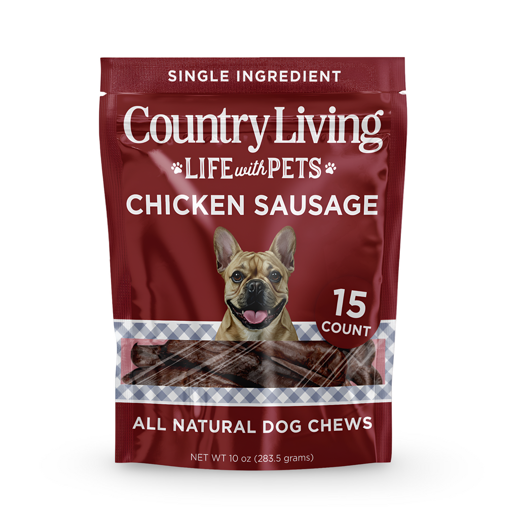 Small Chicken Sausage Treats: Beef Flavored | 15 Ct | Grain Free | by Country Living