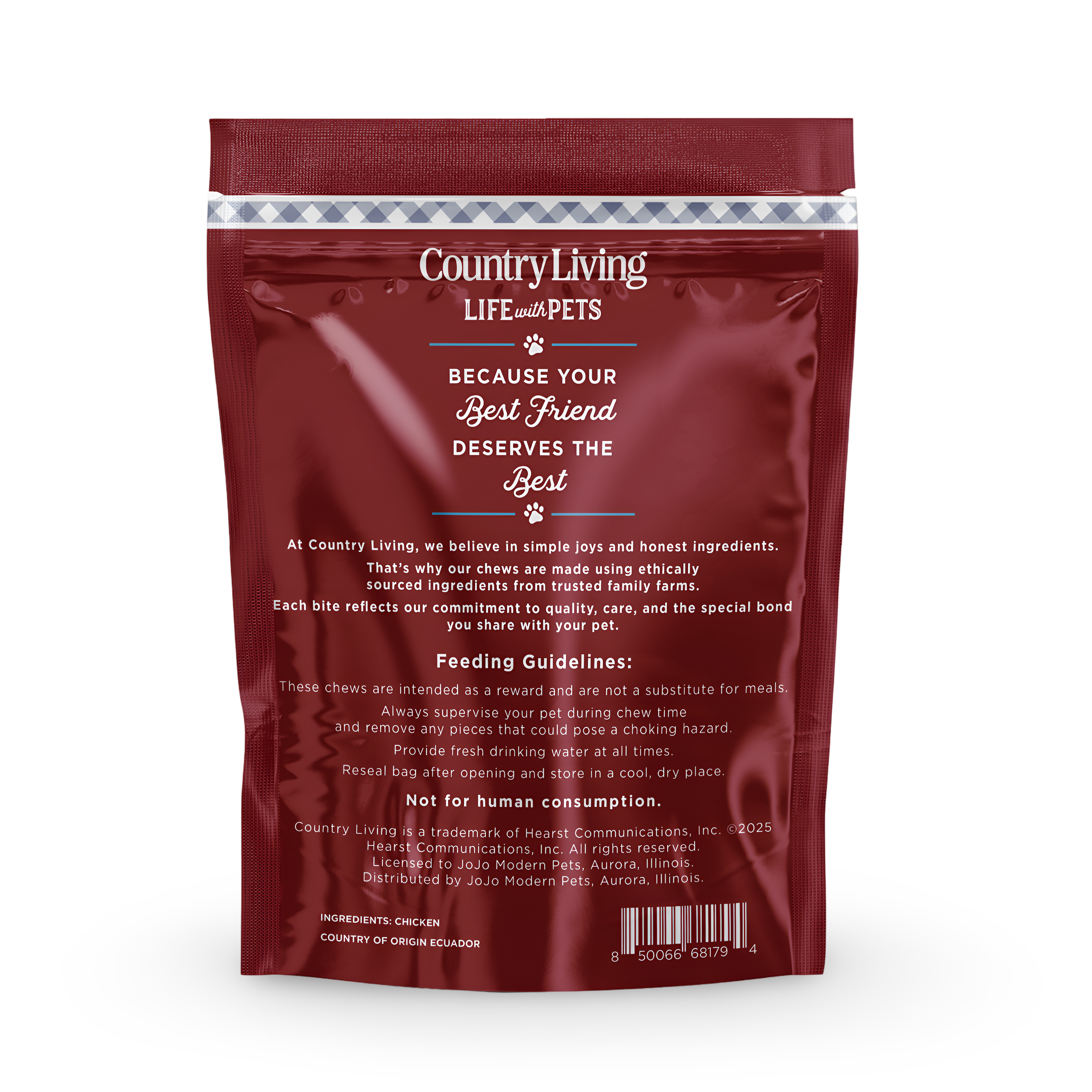 Small Chicken Sausage Treats: Beef Flavored | 15 Ct | Grain Free | by Country Living