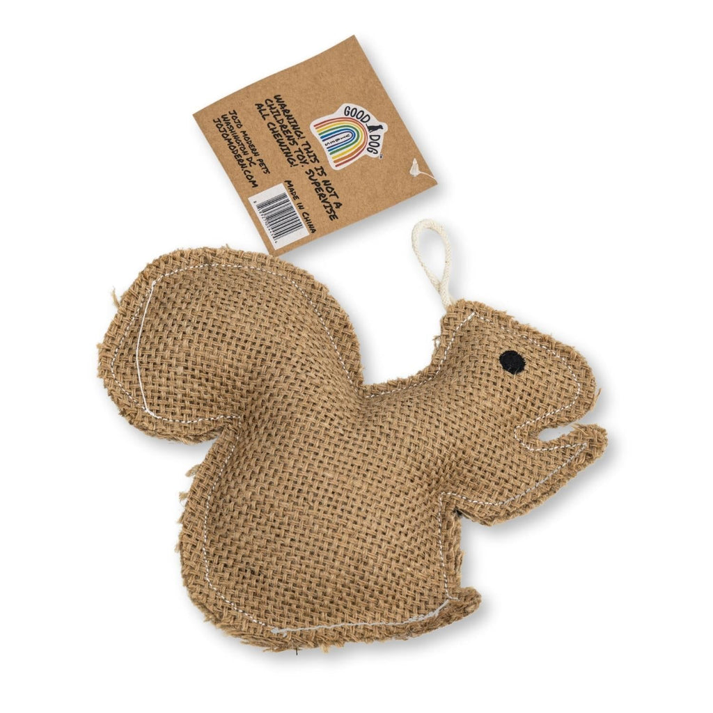 Natural Jute Squirrel Dog Toy | Durable Eco-Friendly Chew for Small Dogs | by Moon Dog