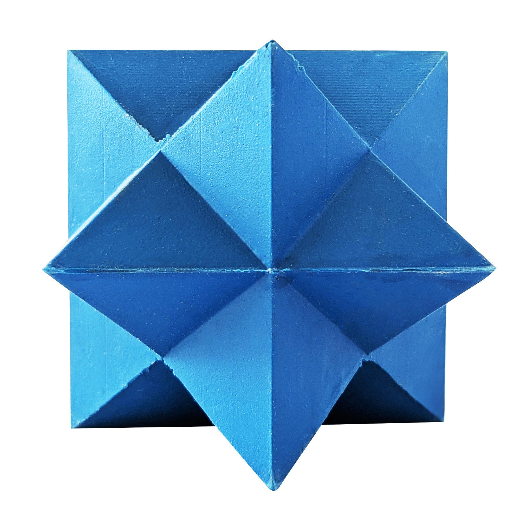 Natural Rubber Dog Chew Toy | Durable & Textured for Engaging Playtime | Blue Star-Shaped Dog Toy