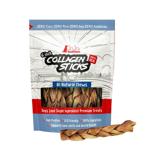 6-Inch Braided Collagen Chews| Rawhide Alternative | 4 Ct | by Country Living