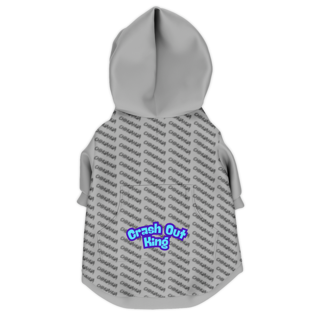 Chihuahua Crash Out Hoodie | Recycled Fiber | King - LT Grey