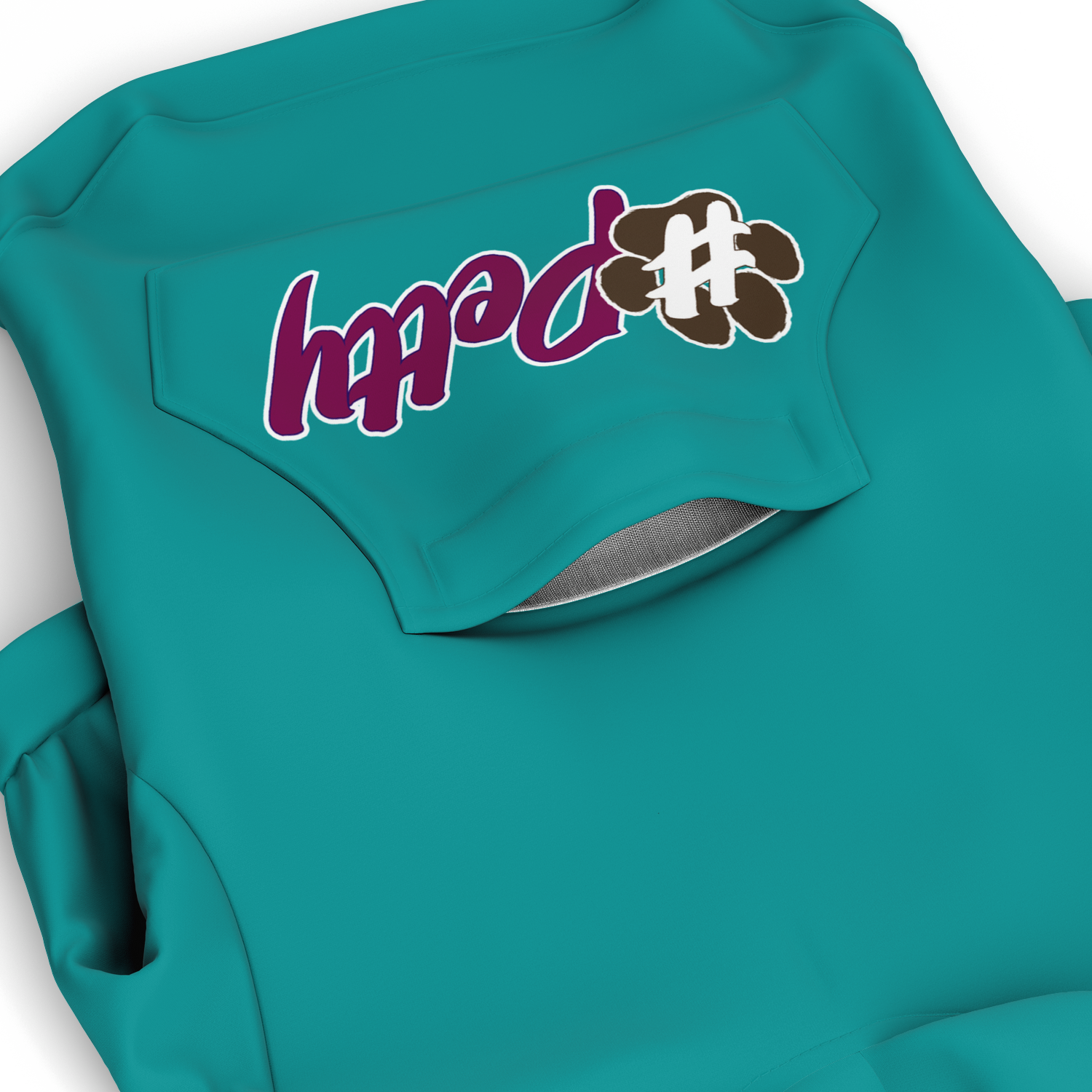 #Petty Paw Zip Hoodie | Recycled Fiber | Radical Audacity - Dk Teal