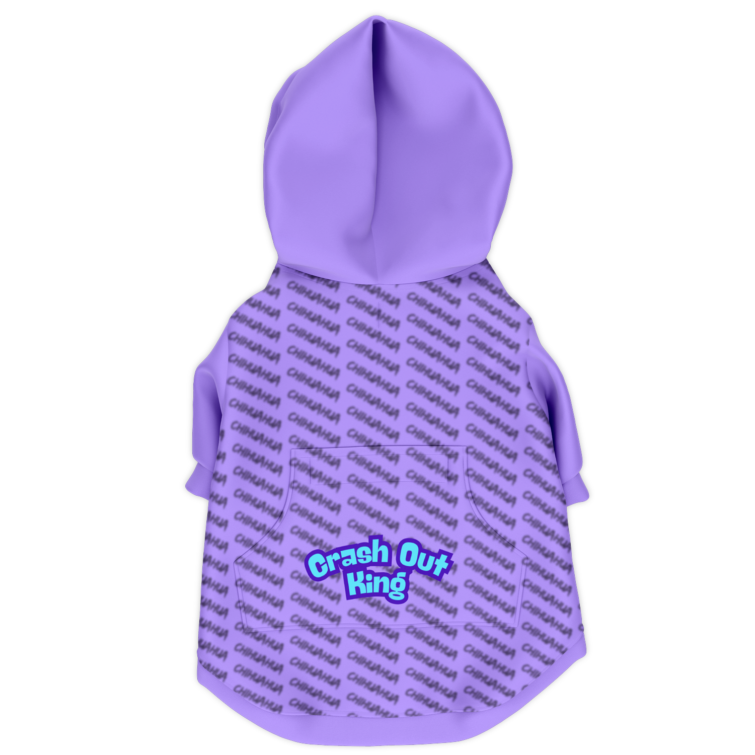 Chihuahua Crash Out Hoodie | Recycled Fiber | King - Lt Purple