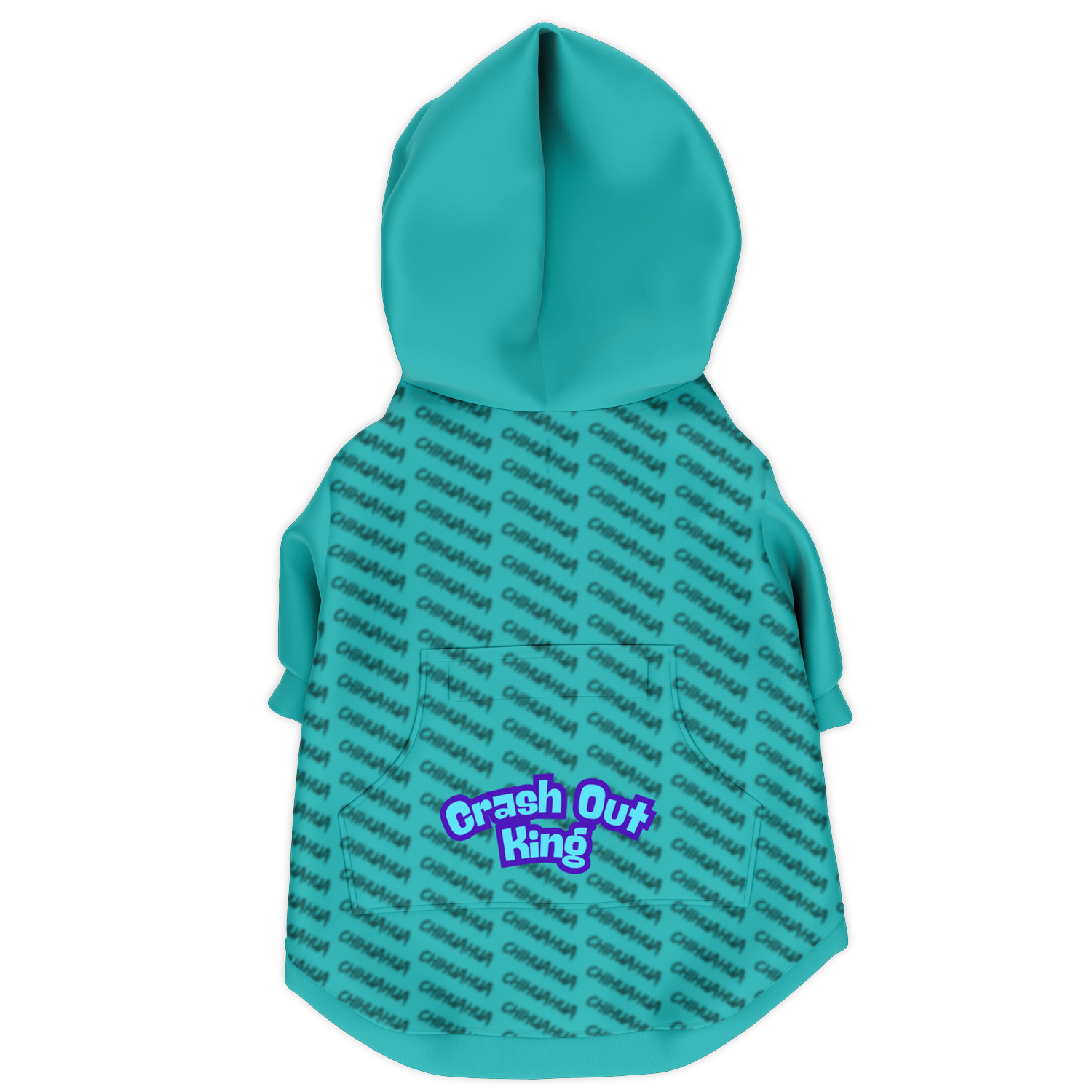 Chihuahua Crash Out Hoodie | Recycled Fiber | King - Teal