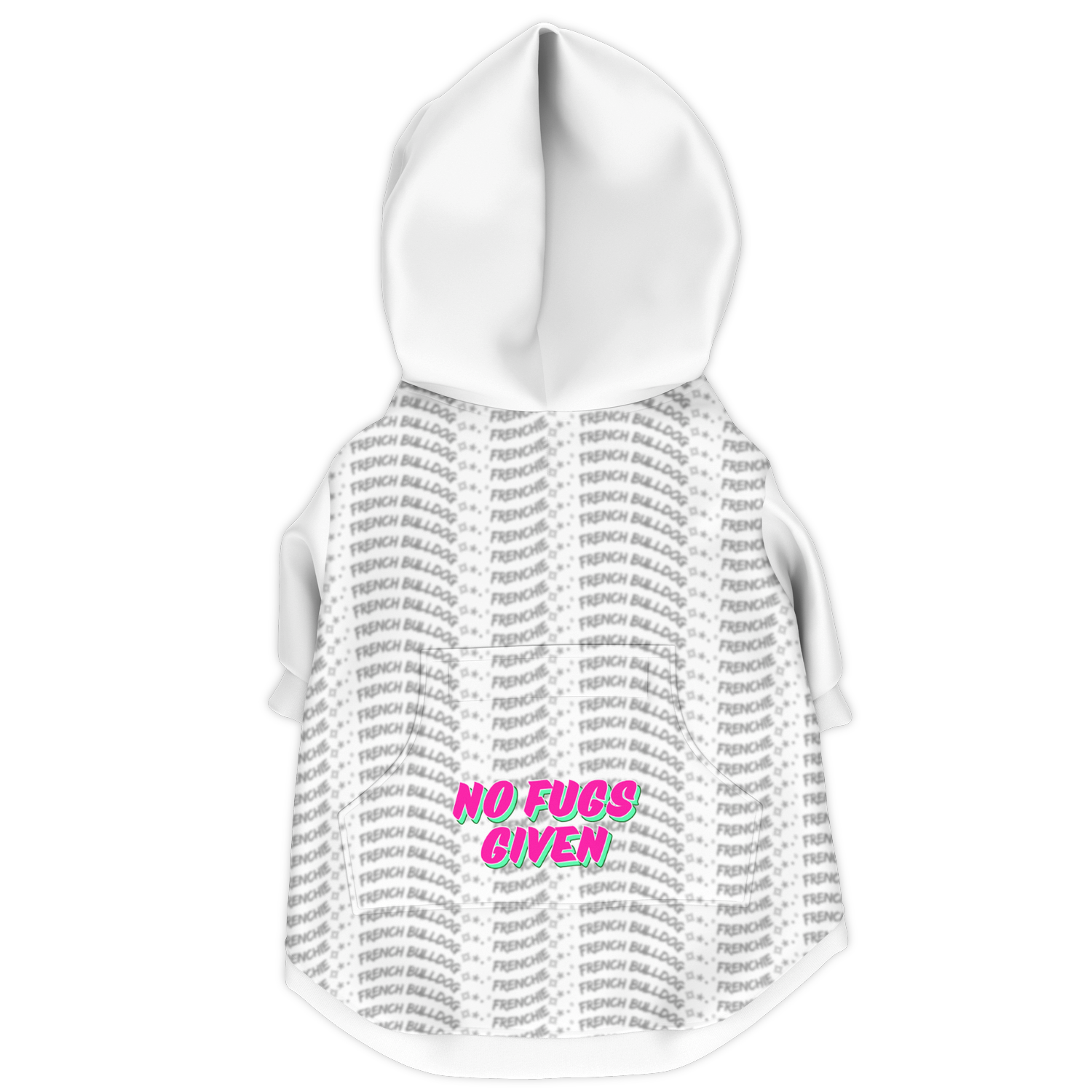 Frenchie No Fug Hoodie | 95% Recycled | White