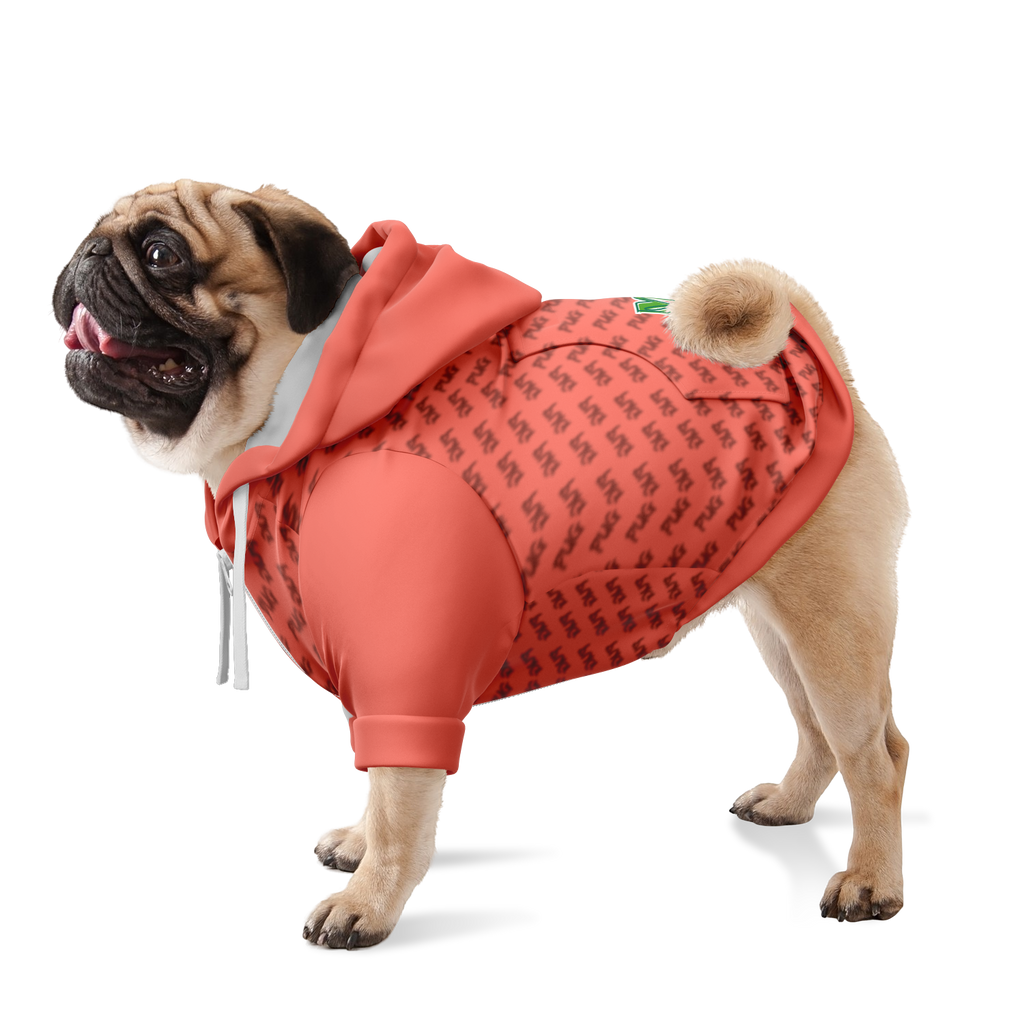 Pug Riz Hoodie | 95% Recycled | Heritage Series | Salmon