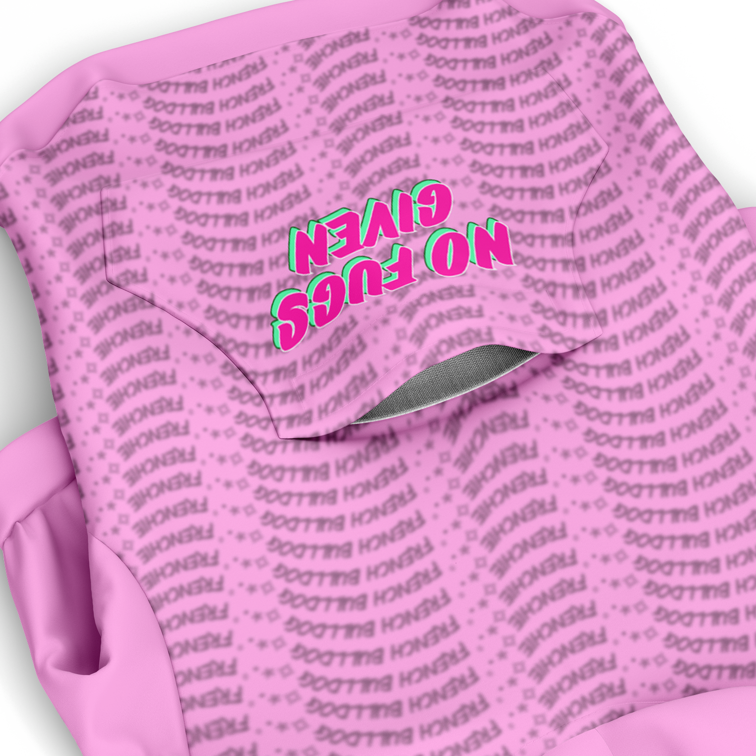 Frenchie No Fug Hoodie | 95% Recycled | Pink
